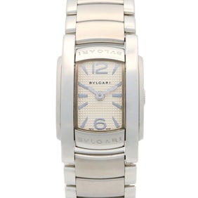 Bvlgari Assioma Stainless Steel Watch for Women, Silver, AA26S