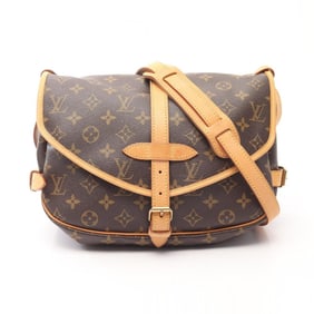 Louis Vuitton Saumur 30 Shoulder Bag, Coated Canvas and Leather, Monogram, Women's, Brown, M42256