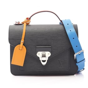 Louis Vuitton Neo Monceau Handbag, Epi Leather, Women's, Black and Red, M55403