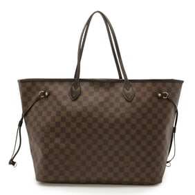 LOUIS VUITTON Damier Neverfull GM Tote Bag, Large Tote, Shoulder Pouch Missing, N51106