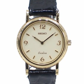 Seiko Exceline Women's Quartz Watch, 18KYG, 2N20-0100, Battery-Powered, 750kcal, Black