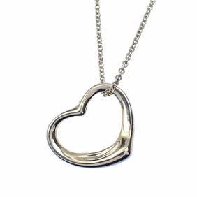 Tiffany & Co. Elsa Peretti Heart Pendant Necklace for Women, 5.6g, SV925 Silver, A6051201