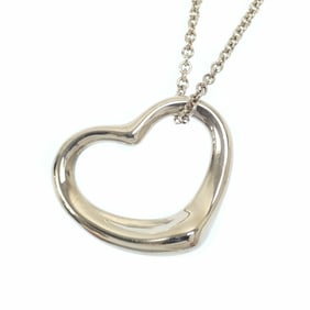 Tiffany & Co. Elsa Peretti Heart Pendant Necklace for Women, 5.6g, SV925 Silver, A6051207