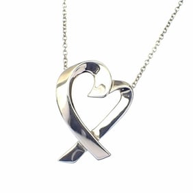 Tiffany Necklace Loving Heart Pendant for Women, SV925, 4.4g, Silver, Paloma Picasso, A6051188