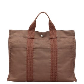 Hermès Air Line Tote MM Bag Handbag Brown Canvas Women's HERMES