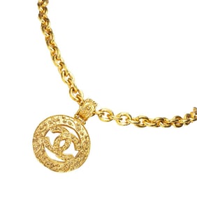 Vintage Chanel Coco Mark Chain Necklace, Gold Plated, Women's, CHANEL