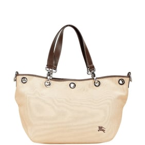 Burberry Nova Check Handbag Tote Bag Beige Brown Canvas Women's BURBERRY