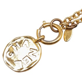 Chanel Chain Pendant Necklace Gold Plated Women's CHANEL