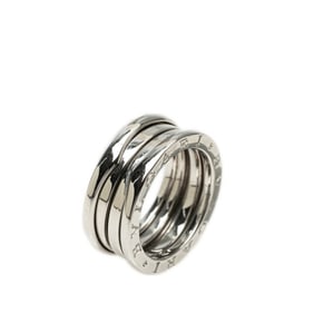 BVLGARI B.zero1 2-Band Ring #52 K18WG White Gold Women's