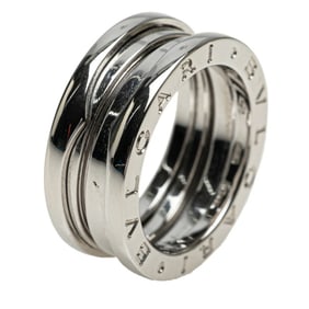 BVLGARI B.zero1 2-Band Ring #50 K18WG White Gold Women's