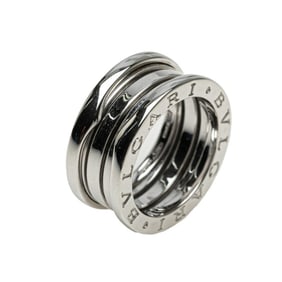 BVLGARI B.zero1 2-Band Ring #49 K18WG White Gold Women's