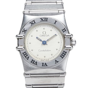 Omega Constellation Watch 1570.30.00 Quartz Beige Dial Stainless Steel Women's OMEGA