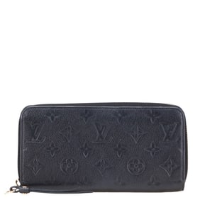 Louis Vuitton Monogram Empreinte Zippy Wallet, Round Zipper Long Wallet M61864, Noir Leather,