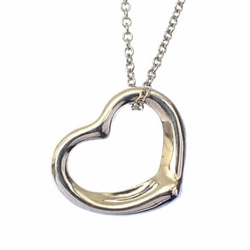 Tiffany Necklace Heart Pendant for Women, SV925 Silver, 2.4g, Elsa Peretti, A6051203