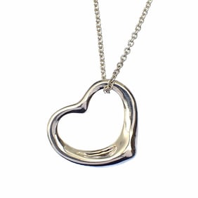 Tiffany Necklace Heart Pendant for Women, SV925 Silver, 5.3g, Elsa Peretti, A6051208