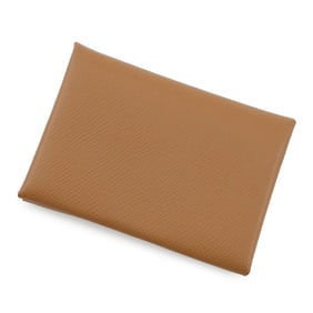 Hermes Hermès Calvi Duo Verso Gold Wallet/Coin Case, Vertifiz Epson, U Stamp