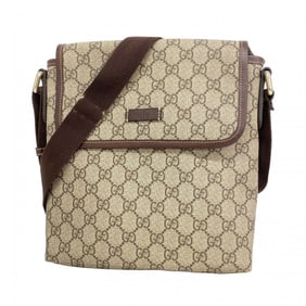Gucci GG Supreme Shoulder Bag 223666 Brown Champagne Men's