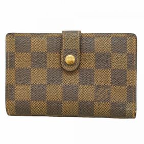 Louis Vuitton Damier Porte Monnaie Bi-fold Viennois Wallet N61664 Ebene Women's