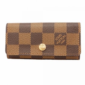 Louis Vuitton Damier Multicle 4 Key Case N62631 Ebene Women's
