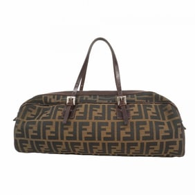 Fendi Zucca nylon canvas handbag in brown for women