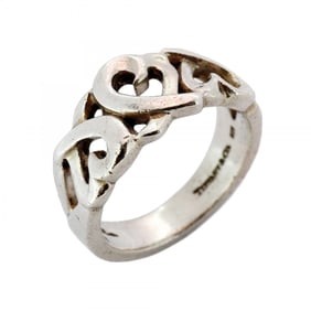 Tiffany & Co. Triple Loving Heart Ring, Silver 925, Size 10.5, Women's