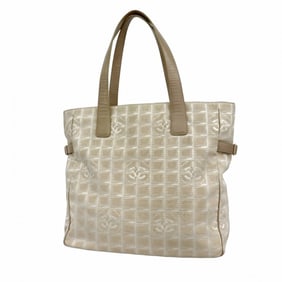 Chanel New Travel Nylon Tote Bag, Beige, Women's