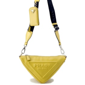 Prada Triangle Leather Shoulder Bag 1BH190 PRADA