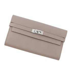Hermes Hermès Kelly Wallet Long Verso Gris Asphalt Blue Indigo Epson A Stamp