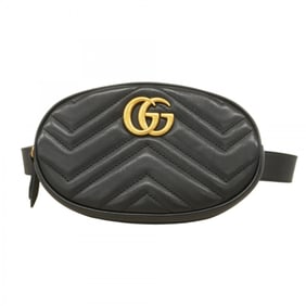 Gucci GG Marmont Waist Bag 476434 in Black Leather for Women