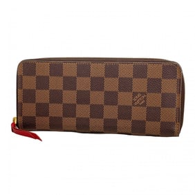 Louis Vuitton Damier Portefeuille Clemence Long Wallet N60534 Ebene Cerise Women's