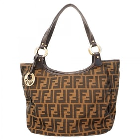 Fendi Zucca nylon canvas tote bag, brown, for women