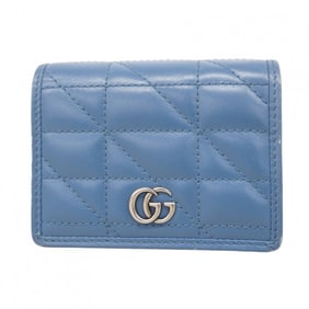 Gucci GG Marmont wallet 466492, blue leather, women's