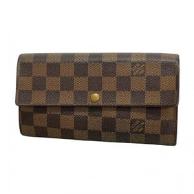 Louis Vuitton Damier Portefeuille Sarah Long Wallet N61734 Ebene Women's