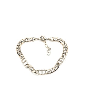 Christian Dior Dior logo bracelet in silver metal for women.