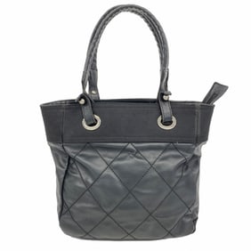 Chanel Paris-Biarritz canvas tote bag, black, for women