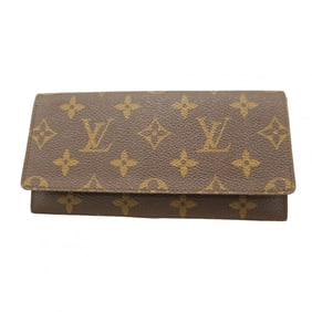 Louis Vuitton Monogram Long Wallet, Porto Yen, M61820, Brown, Men's
