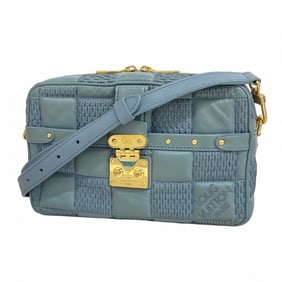 Louis Vuitton Damier Giant Troca PM Shoulder Bag M59115 Glacier Blue for Women