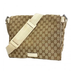 Gucci GG Canvas Shoulder Bag 146236 Brown White Men's Women's