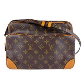 Louis Vuitton Monogram Nile Shoulder Bag in Canvas, Brown and Gold, Men's Women's, M45244 z6922