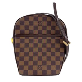 Louis Vuitton Damier Ipanema PM Shoulder Bag in Canvas, Brown and Gold, Women's, N51294 z6924