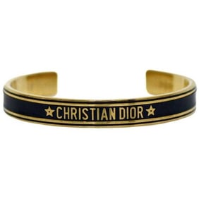 Christian Dior Bangle ec-24104 Gold Navy GP Bracelet for Men and Women,