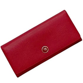 Loewe Continental Bifold Long Wallet (ec-24110) Red Anagram Leather (431101) with Flap, Red, for Men