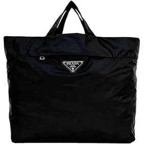Prada Tote Bag ec-24173 Black NERO Tessuto 1ARA13 Nylon 8 PRADA Eco Foldable Triangular Plate