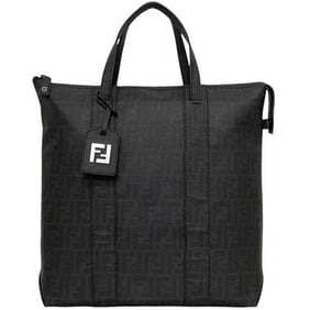 Fendi tote bag f-24032 black zucchino 2288 7VA196 UZD 079 PVC FENDI FF Zucca pattern for men and