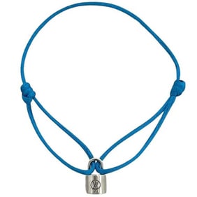 Louis Vuitton Lockit Bracelet f-23996 Blue Silver Q95591 Ag 925 C25538 LOUIS VUITTON Padlock One
