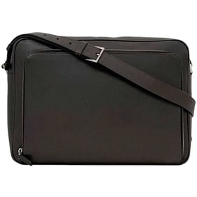 Prada bag f-24156 brown shoulder in Saffiano leather, 7D, crossbody, A4 size, with triangular plate,