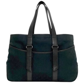 Gucci Tote Bag ec-24045 Black 153238 Canvas Leather 001998 GUCCI GG Handbag for Men and Women