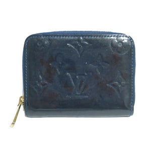 LOUIS VUITTON Vernis Zippy Coin Purse M93607 Navy Women's