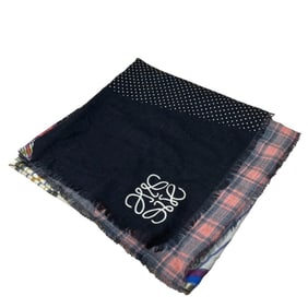 LOEWE Anagram Cashmere Blend Multi-Pattern Large Stole/Scarf Shawl in Multicolor for Women