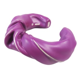 LOEWE Twist Bangle Bracelet, Silver (Ag925), Medium, Purple, Women's